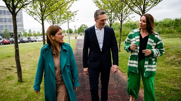 ESG-uddannelse til Sparekassen Kronjylland: Lotte Hansen, Hansen & Ersbøll Agenda, Allan Klein Mikkelsen, IBA Erhvervsakademi Kolding og Marlene Bay Møller, Sparekassen Kronjylland.